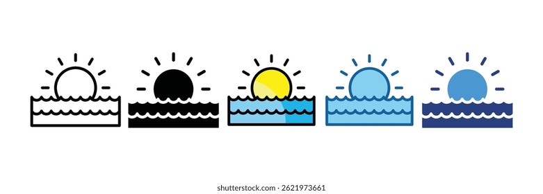 Elemento De Ícone De Pôr Do Sol Para Design