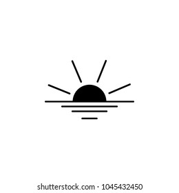 sunset icon. Element of weather elements illustration. Premium quality graphic design icon. Signs and symbols collection icon for websites, web design, mobile app on white background