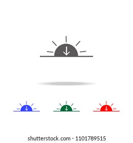sunset icon. Elements of weather in multi colored icons. Premium quality graphic design icon. Simple icon for websites, web design, mobile app, info graphics on white background