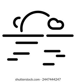 Sunset Icon Illustration, for web, app, infographic, etc