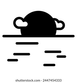Sunset Icon Illustration, for web, app, infographic, etc