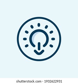 icono de puesta de sol aislado en fondo blanco. símbolo de puesta de sol de línea delgada contorno de puesta de sol lineal para logotipo, web, app,