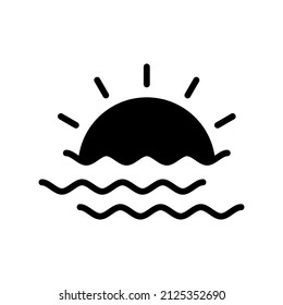 Sunset icon isolated on white background