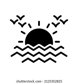 Sunset icon isolated on white background