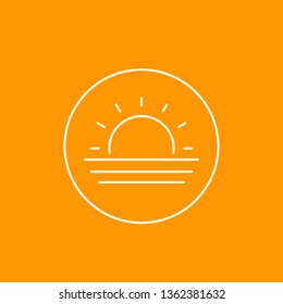 Sunset icon, linear