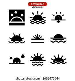 sunset icon or logo isolated sign symbol vector illustration - Collection of high quality black style vector icons
