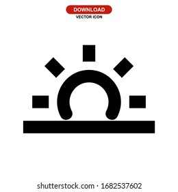 sunset icon or logo isolated sign symbol vector illustration - high quality black style vector icons

