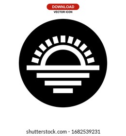 sunset icon or logo isolated sign symbol vector illustration - high quality black style vector icons
