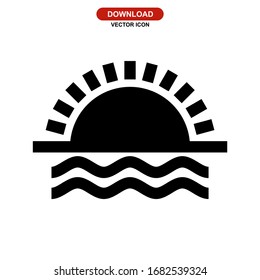 sunset icon or logo isolated sign symbol vector illustration - high quality black style vector icons
