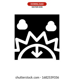 sunset icon or logo isolated sign symbol vector illustration - high quality black style vector icons
