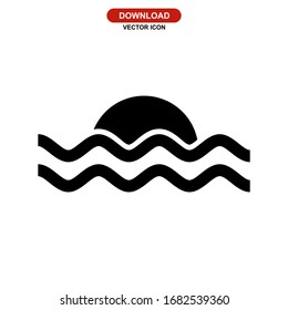 sunset icon or logo isolated sign symbol vector illustration - high quality black style vector icons
