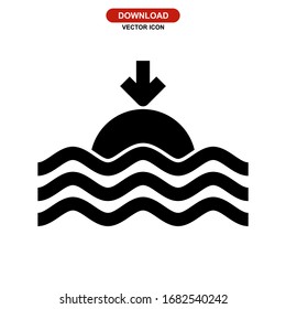 sunset icon or logo isolated sign symbol vector illustration - high quality black style vector icons
