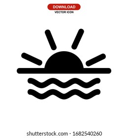sunset icon or logo isolated sign symbol vector illustration - high quality black style vector icons
