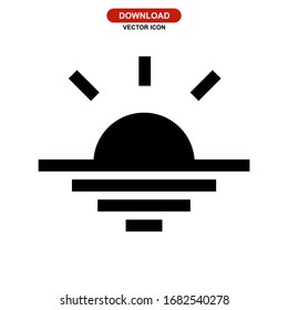 sunset icon or logo isolated sign symbol vector illustration - high quality black style vector icons
