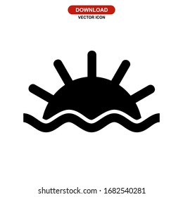 sunset icon or logo isolated sign symbol vector illustration - high quality black style vector icons

