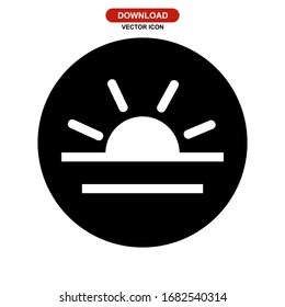 sunset icon or logo isolated sign symbol vector illustration - high quality black style vector icons
