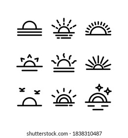 sunset icon or logo isolated sign symbol vector illustration - Collection of high quality black style vector icons
