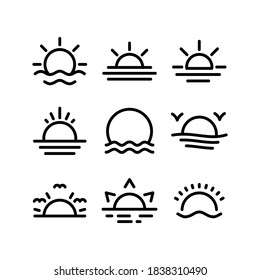 sunset icon or logo isolated sign symbol vector illustration - Collection of high quality black style vector icons
