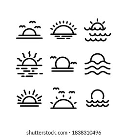 sunset icon or logo isolated sign symbol vector illustration - Collection of high quality black style vector icons
