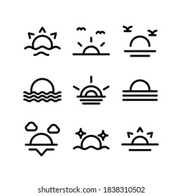 sunset icon or logo isolated sign symbol vector illustration - Collection of high quality black style vector icons
