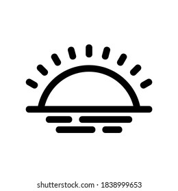 sunset icon or logo isolated sign symbol vector illustration - high quality black style vector icons
