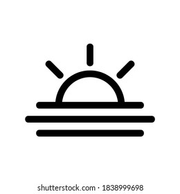 sunset icon or logo isolated sign symbol vector illustration - high quality black style vector icons
