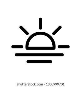 sunset icon or logo isolated sign symbol vector illustration - high quality black style vector icons
