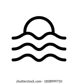 sunset icon or logo isolated sign symbol vector illustration - high quality black style vector icons
