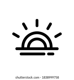 sunset icon or logo isolated sign symbol vector illustration - high quality black style vector icons
