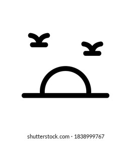 sunset icon or logo isolated sign symbol vector illustration - high quality black style vector icons
