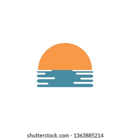 sunset icon on a white background