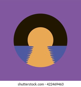 sunset icon. sunset sign