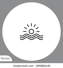 Sunset icon sign vector,Symbol, logo illustration for web and mobile