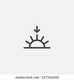 Sunset icon sign vector,Symbol, logo illustration for web and mobile
