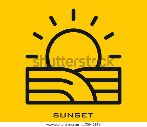 Sunset icon\
signs
