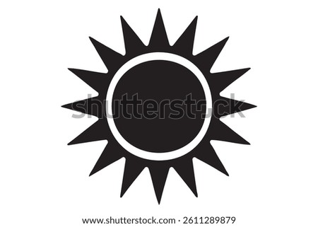Sunset icon silhouette vector illustration
