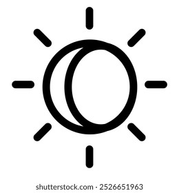 Símbolo de la puesta del sol - icono limpio y moderno de la predicción del Clima