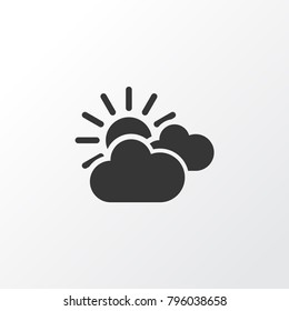 Sunset icon symbol. Premium quality isolated mainly cloud element in trendy style.