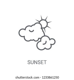 Sunset icon. Trendy Sunset logo concept on white background from Nature collection. Suitable for use on web apps, mobile apps and print media.