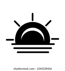 Sunset icon vector design template