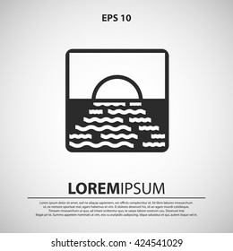 sunset icon. sunset vector illustration