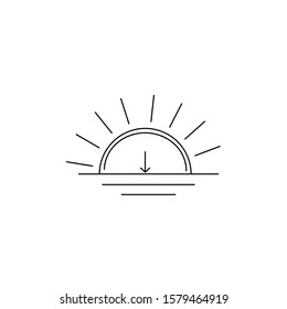 Sunset icon vector illustration design template 