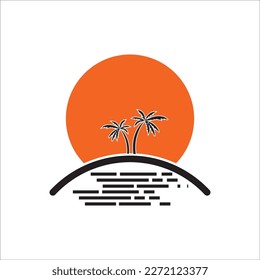 SUNSET ICON VECTOR ILLUSTRATION SYMBOL DESIGN