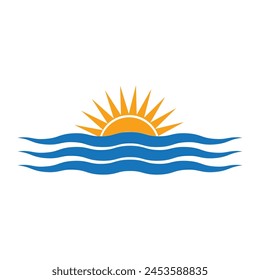 Sunset icon vector illustration symbol design