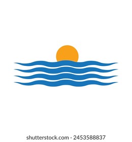 Sunset icon vector illustration symbol design
