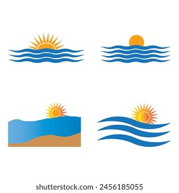 Sunset icon vector illustration symbol design