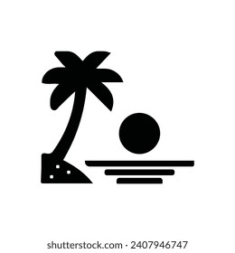 sunset icon vector ilustration logo design
