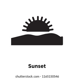 Sunset icon vector isolated on white background, Sunset transparent sign , vacation symbols