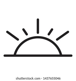 sunset icon vector simple design