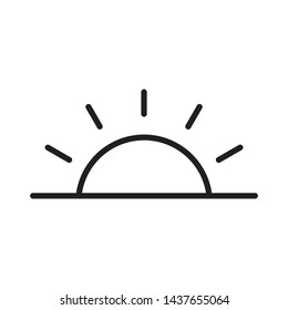 sunset icon vector simple design
